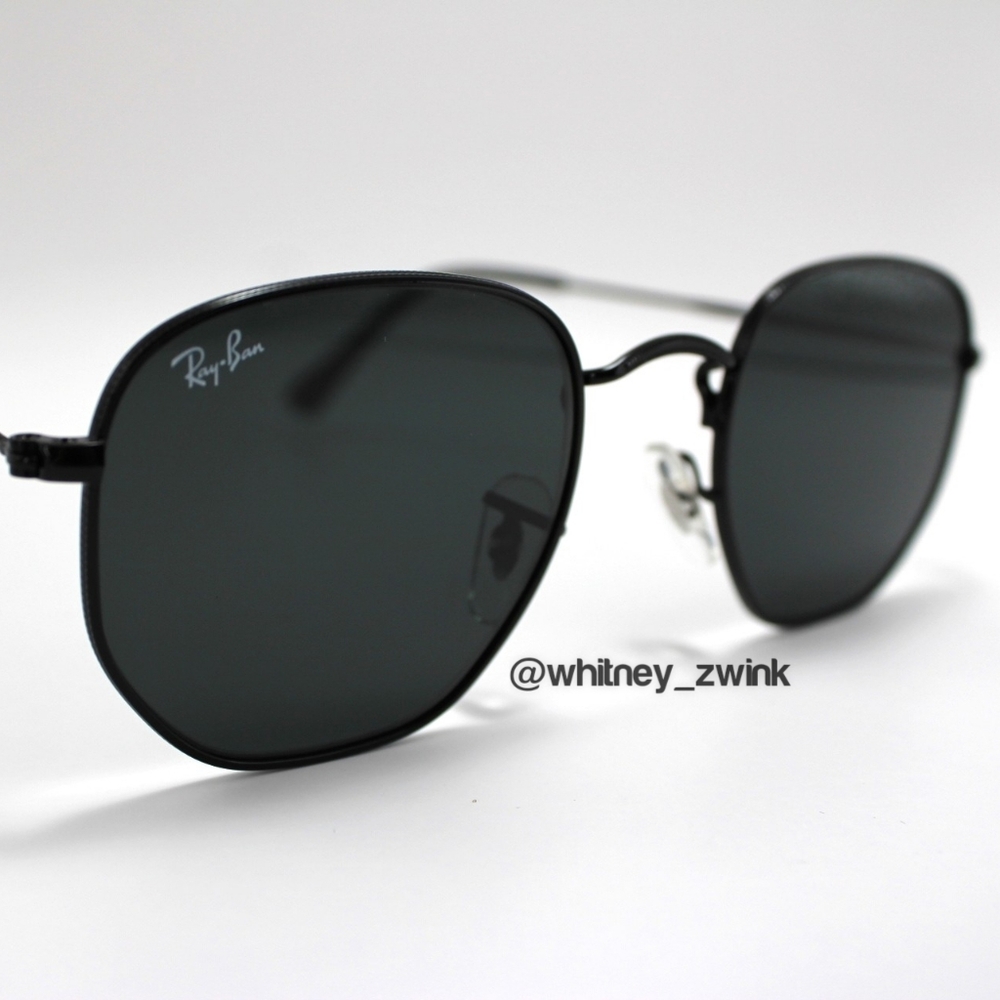 Model Display Rayban Hexagonal All Black Rb3548n … - image 7